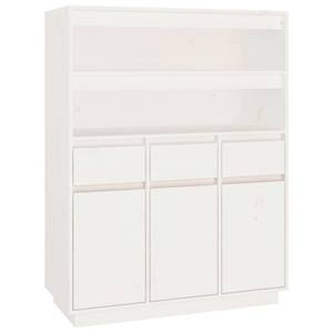 Highboard DE2570 Weiß - Massivholz - 40 x 117 x 89 cm