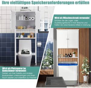 Toilettenschrank Hochschrank Weiß - Holzwerkstoff - 24 x 172 x 71 cm