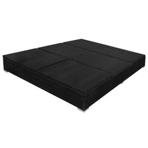 Sonnenliege 3000932 Schwarz - Kunststoff - Polyrattan - 140 x 190 x 197 cm