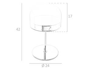 Lampe de table en acier doré et verre Doré - Verre - 24 x 42 x 24 cm