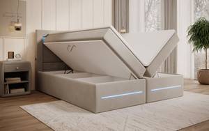 Boxspringbett Minera Beige - Breite: 200 cm - H3