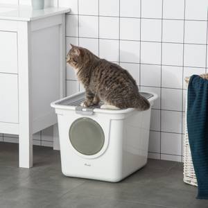 Katzentoilette D31-049 Weiß - Kunststoff - 55 x 39 x 44 cm