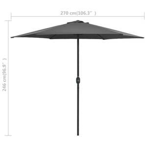 Parasol 3001273 Gris - Métal - Textile - 270 x 246 x 270 cm