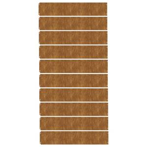 Bordure de pelouse (lot de 10) 3033220 Marron - Métal - 1 x 20 x 103 cm