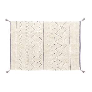 Baumwollteppich RugCycled Azteca Grau - Naturfaser - Textil - 120 x 2 x 160 cm