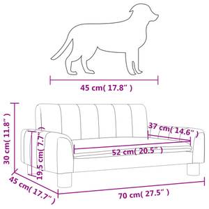 Hundebett 3015969 Taupe - 70 x 45 cm