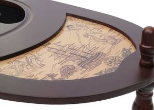 Globusbar mit Tisch T875 Braun - Holzwerkstoff - Holz teilmassiv - 32 x 98 x 15 cm