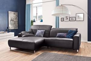 Ecksofa YORK Armlehne davorstehend links - Ecke davorstehend links - Silber