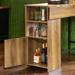 Table de Bar FWT98-PF Marron - Bois manufacturé - Métal - 120 x 95 x 63 cm