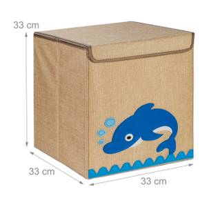 Boîte de rangement pour enfants Beige - Bleu - Blanc