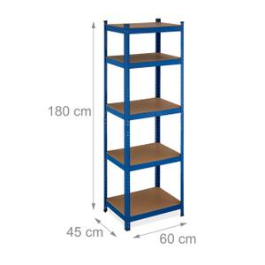 Étagère bleue 5 niveaux 60 x 45 cm