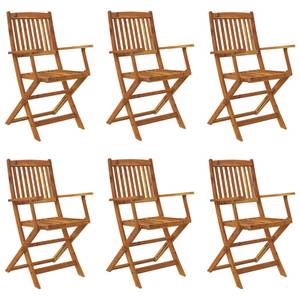 Garten-Essgruppe (7-teilig) 3006399-2 Braun - Massivholz - Holzart/Dekor - 160 x 107 x 85 cm