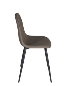 Lot de 4 chaises rembourrées NOVA Marron - Métal - Textile - 45 x 87 x 53 cm