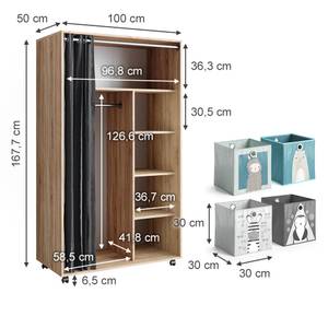 Kleiderschrank Doros 40640 Eiche Sonoma Dekor