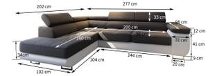 Ecksofa SELVA L-S Blau - Ecke davorstehend links