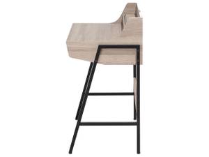 Schreibtisch BROXTON Schwarz - Braun - Holzwerkstoff - 77 x 89 x 46 cm