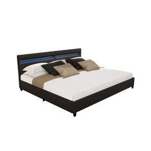 LED Bett NUBE Schwarz - Kunststoff - Kunstleder - 208 x 85 x 214 cm