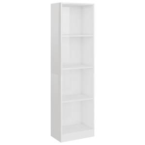 Bücherregal 3016500-4 Hochglanz Cremeweiß - 40 x 142 cm