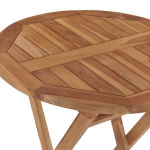 Table pliable de jardin ronde Marron - Bois massif - Bois/Imitation - 60 x 75 x 60 cm