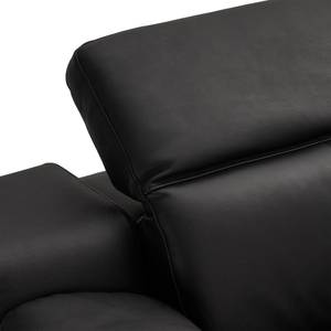Canapé d’angle Alexa Noir Noir - Cuir véritable - 160 x 73 x 282 cm