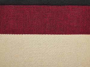 Kinderhocker SAMURAI Beige - Schwarz - Rot - Textil - 33 x 45 x 33 cm