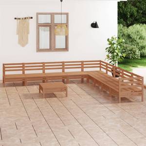 Garten-Lounge-Set Braun - Massivholz - Holzart/Dekor - 64 x 29 x 64 cm