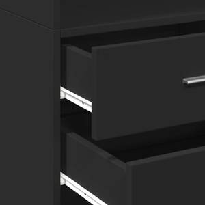 Highboard DE2740 Schwarz - Holzwerkstoff - 43 x 185 x 45 cm