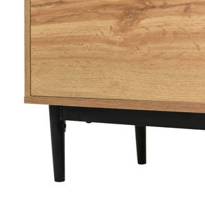 Buffet buffet AstraiosⅡ Noir - Marron - Bois manufacturé - Métal - 160 x 76 x 35 cm