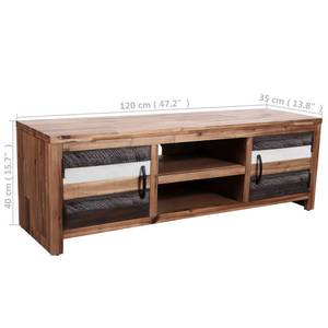 TV-Schrank 246044 Braun - Holzwerkstoff - Massivholz - Holzart/Dekor - 120 x 40 x 35 cm