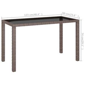 Gartenmöbel-Set (6-teilig) 3006578 Braun - Metall - Kunststoff - Polyrattan - 60 x 74 x 123 cm