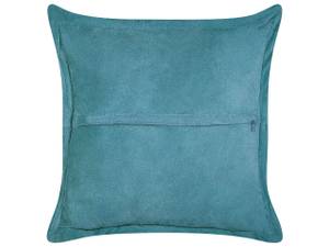 Coussin décoratif ZINNIA Bleu - Bleu pétrole - 43 x 43 x 43 cm