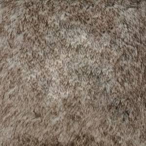Coussin poils fausse fourrure Marron - Fourrure synthétique - 45 x 1 x 1 cm