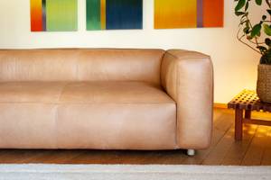 3-Sitzer Sofa Krieger Beige - Echtleder - 109 x 65 x 200 cm