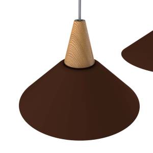 Pendelleuchte Funnel Braun - Metall - 100 x 16 x 100 cm