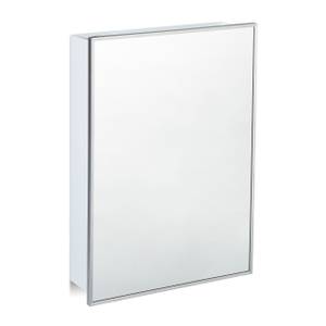 Armoire de Toilette avec Miroir SDB Blanc - Verre - Métal - 41 x 56 x 13 cm