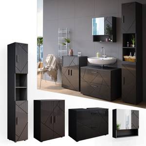 Mobilier de salle de bains Irma Anthracite - Anthracite brillant