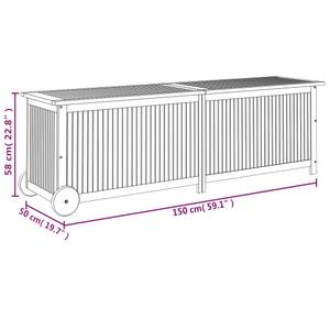 Coffre de rangement de jardin 3028197 Largeur : 150 cm