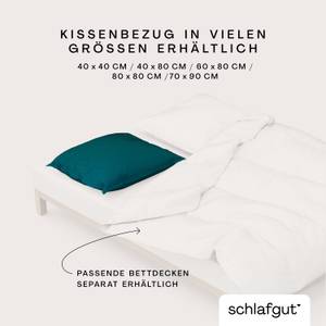 Kissenbezug Woven Fade Satin Türkis - 40 x 80 cm