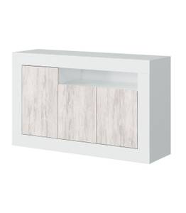 Buffet Baltik Blanc - Bois manufacturé - Matière plastique - 42 x 87 x 144 cm