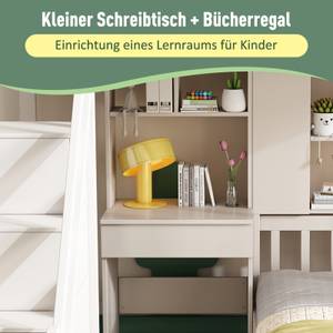 Kinder Etagenbett AKOVEDE1 Weiß - Massivholz - 204 x 175 x 204 cm