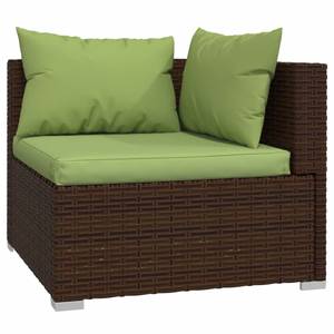 Salon de jardin (lot de 9) 3013637-2 Marron - Vert - Métal - Polyrotin - 60 x 30 x 60 cm