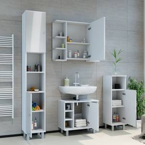 Mobilier de salle de bains Fynn Blanc brillant - Blanc