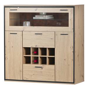 Sideboard GLOWNatur Ⅵ Beige - Holzwerkstoff - Glas - 38 x 111 x 110 cm