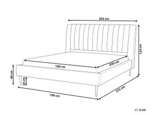 Doppelbett MARVILLE Smaragdgrün - Gold - Grün - Breite: 202 cm