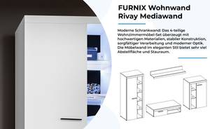 FURNIX Ensemble meubles Rivay sans LED Blanc