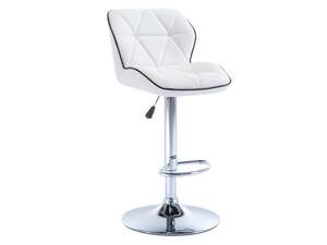 Tabouret de bar CALVIN Lot de 2 Blanc