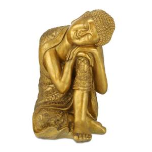Statue de Bouddha tête penchée Doré - Matière plastique - Pierre - 40 x 61 x 37 cm