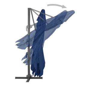 Ampelschirm mit Alu-Mast Blau - 400 x 268 cm