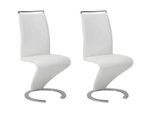 Freischwinger Stuhl TWIZY 2er-Set Weiß