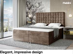 Boxspringbett Aston Braun - Breite: 180 cm - H3